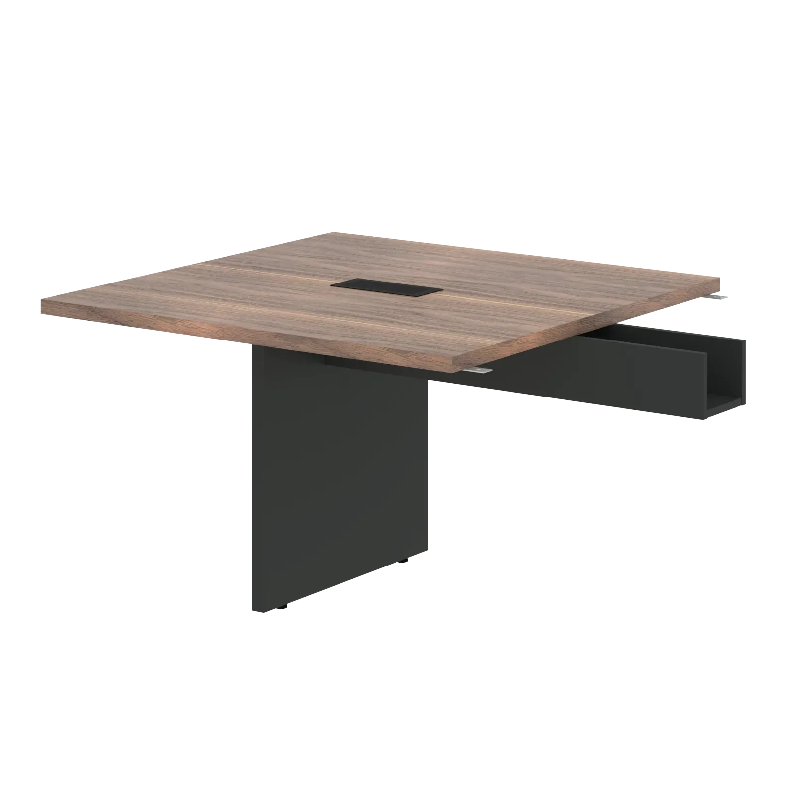Стол приставной VRFCT 1212 Американский орех/Яшма черный 1200х1200х750 VELION VENEER