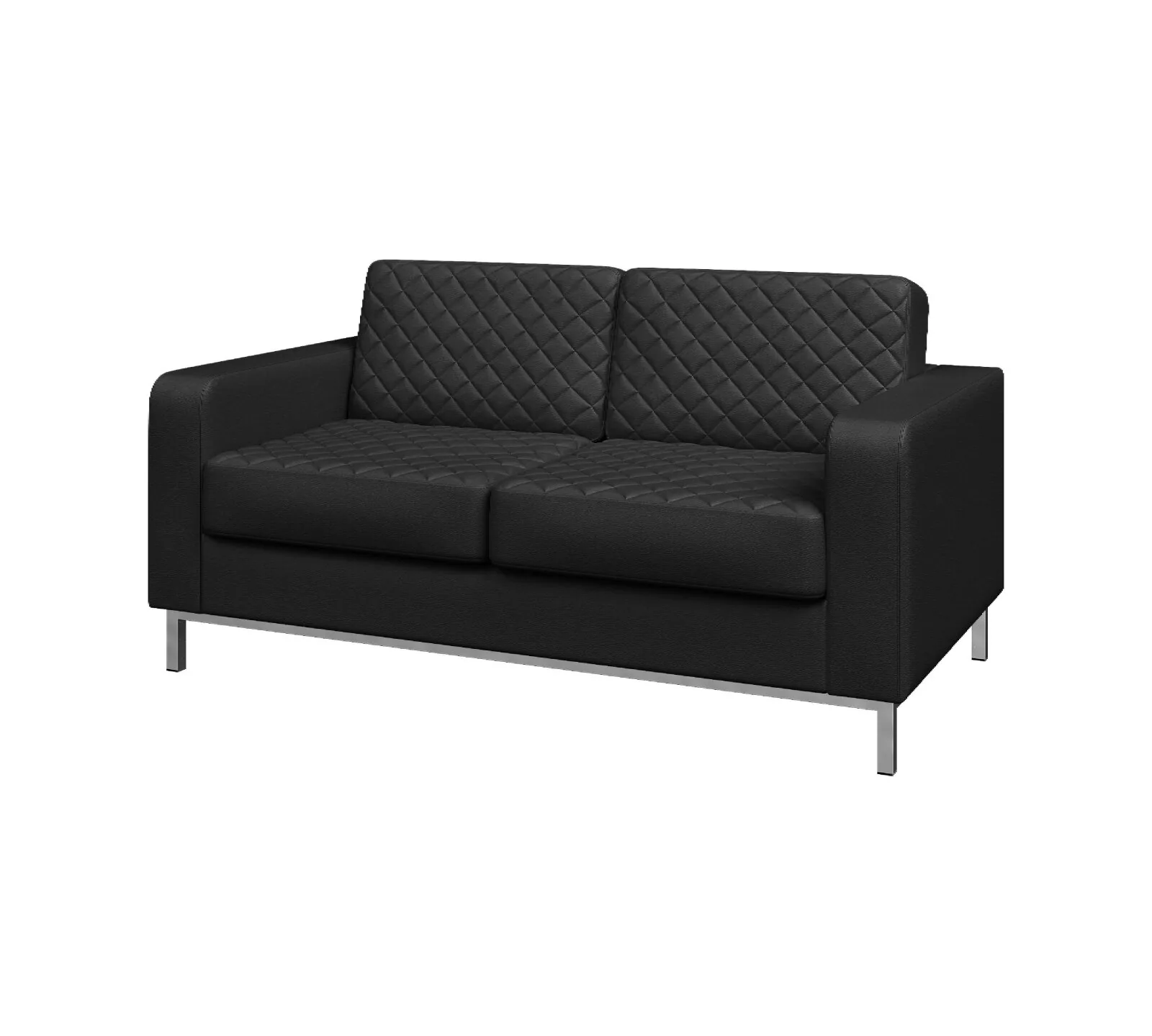 Ben2-2 Диван 2-местный Бентли, Bently кожа и компаньон Madras madras_nero black 1600х840х820