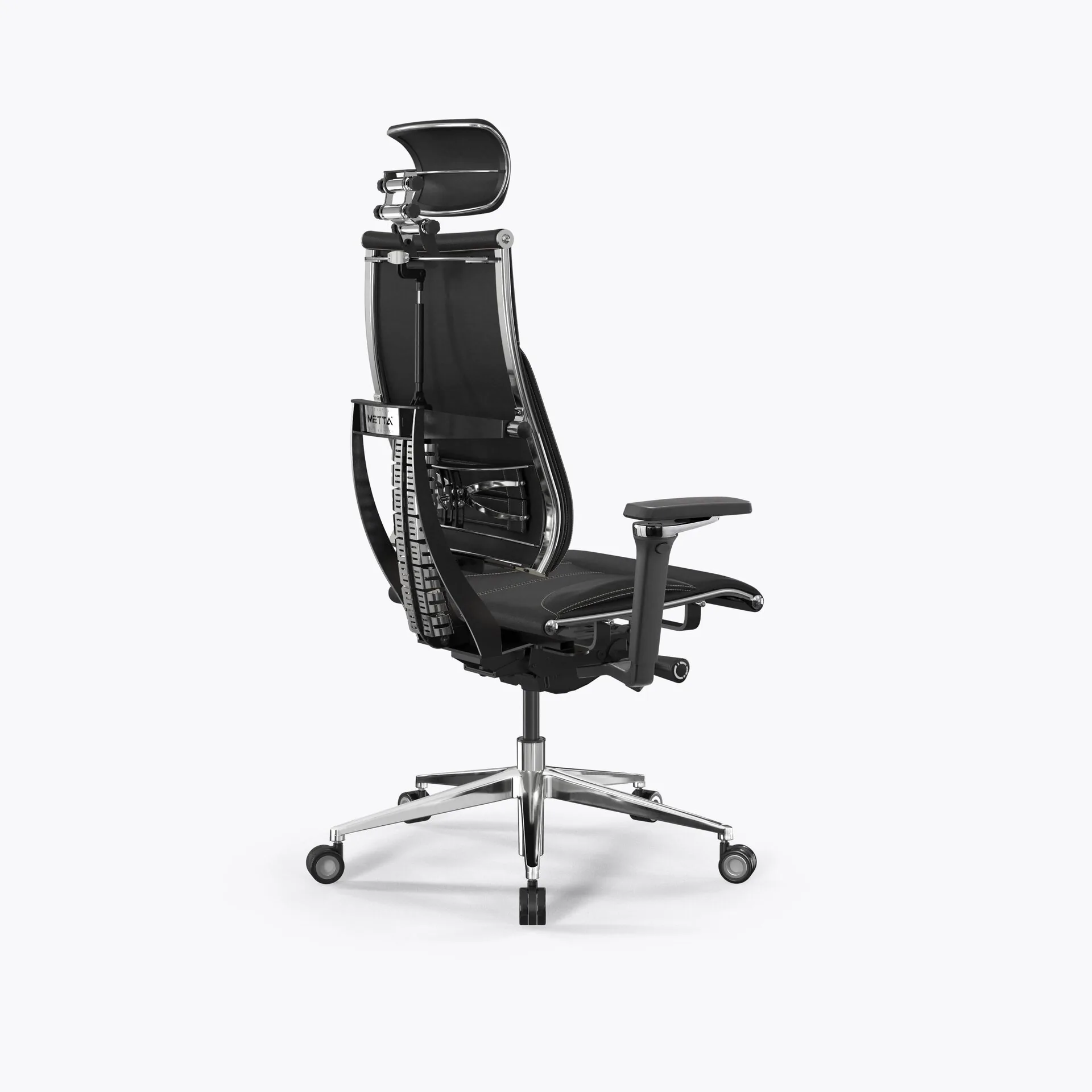 Кресло Метта Y 4DF B2-10D - Infinity /Kc06/Nc06/D15P/H13mL-3D(M26.B35.G25.W04) (Черный (бежевая строчка))
