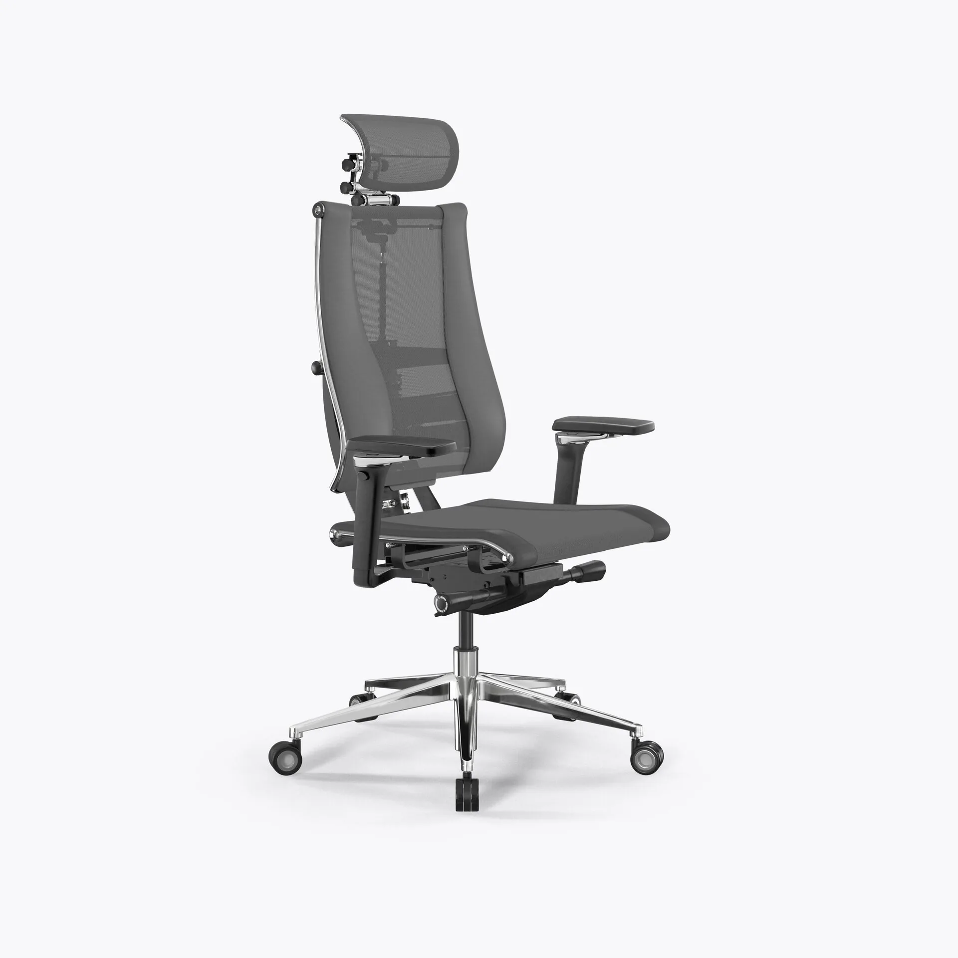 Кресло Метта Y 4DF B2-14D - YM93+Infinity /Kc09/Nc09/D15P/H13mM-3D(M26.B35.G25.W04) (Серый-Тем.Серый)