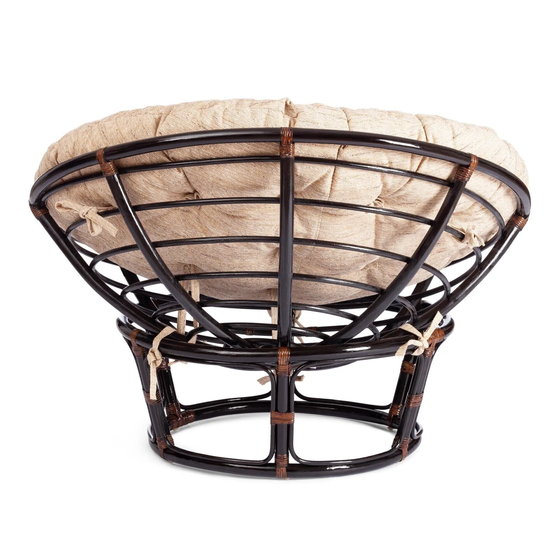 Кресло PAPASAN/ПАПАСАН 23/01 W  /с подушкой/ Antique brown (античный черно-коричневый)_7223.