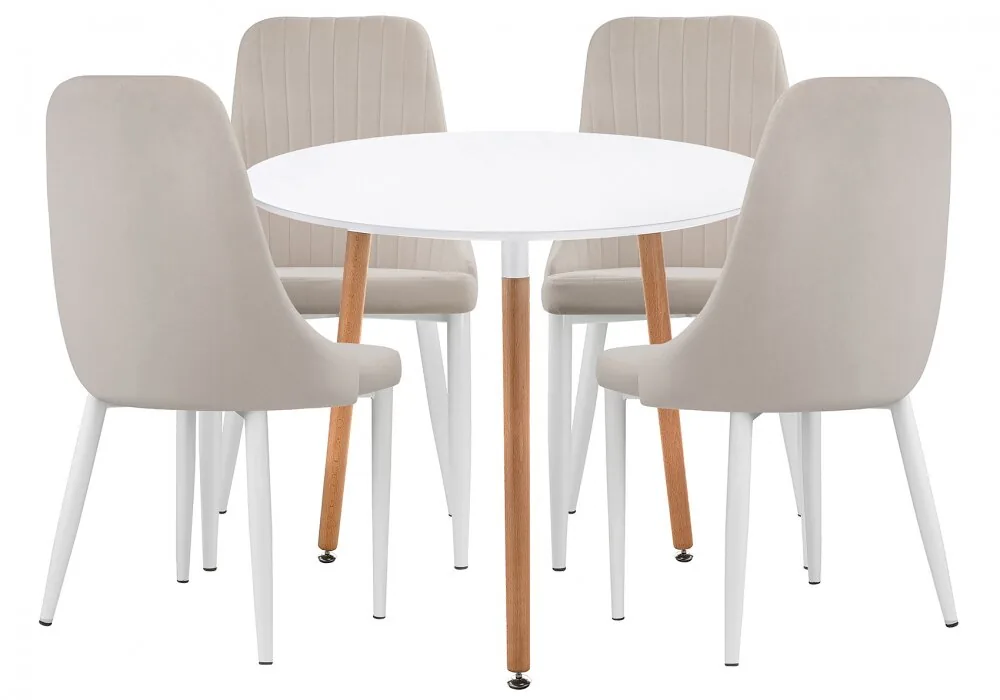 Обеденная группа Уин 80 white / beige 579106