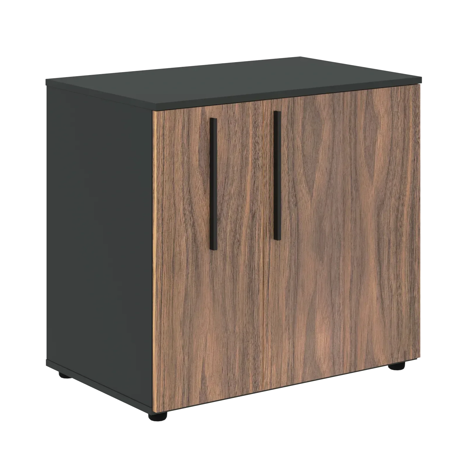 Тумба под фригобар VRGR 8655 Американский орех/Яшма черный 860х550х800 VELION VENEER