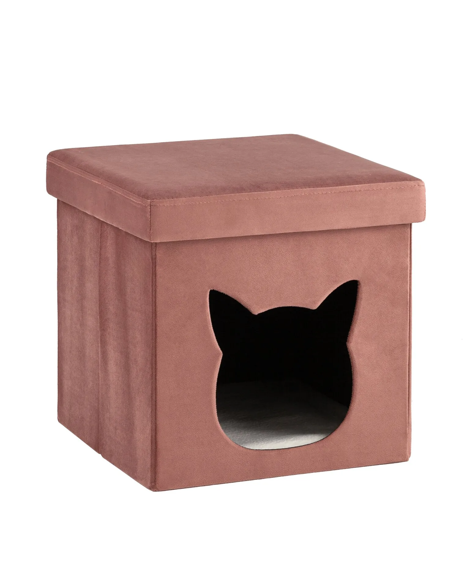 Пуф складной с ящиком Store Pet розовый.