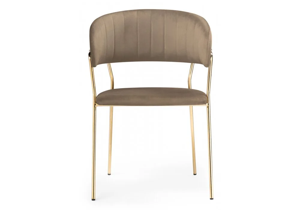 Стул на металлокаркасе Kamelia cappuccino / gold 15318